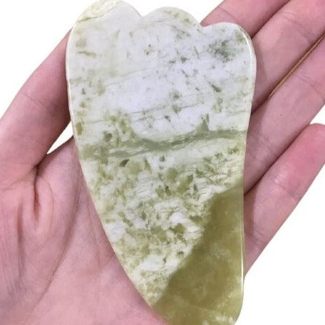 gua sha jade blanc drainant menton